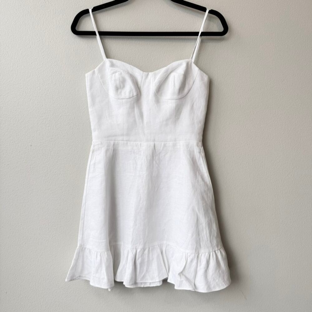 Reformation Porto White Linen Dress in Size XS US 0 - Picture 2 of 7